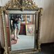 Trumeau mirror - marble, gilded, oak