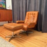 Armchair with footstool, By Ring Mebelfabrikk, Norway, 1960s