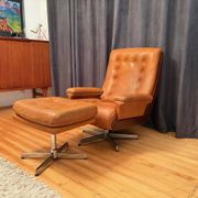 Armchair with footstool, By Ring Mebelfabrikk, Norway, 1960s