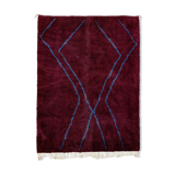 Modern Moroccan carpet dark red