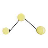 Vintage yellow wall coat rack