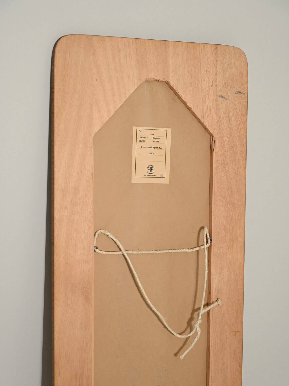 Scandinavian vintage mirror signed Fröseker