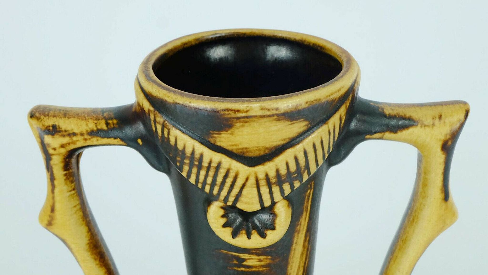 Jasba mid century double handle vase model 1350/25 with outstanding shape