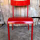 Metal red vintage chair