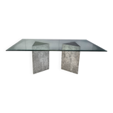 Vintage brutalist dining table, 1970s