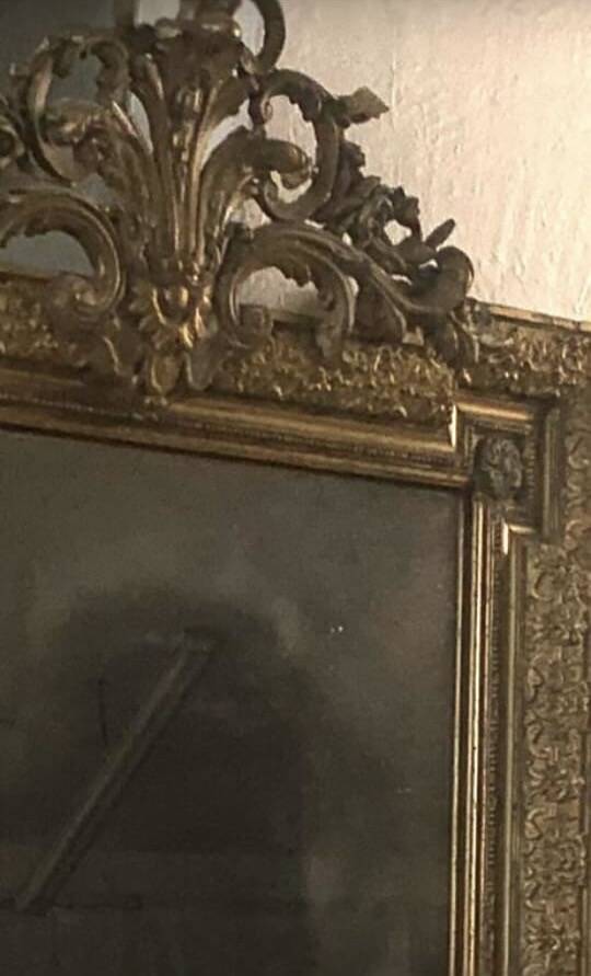 Large gilded antique mirror