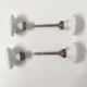 Lot de 2 poignées boutons de porte en porcelaine blanche