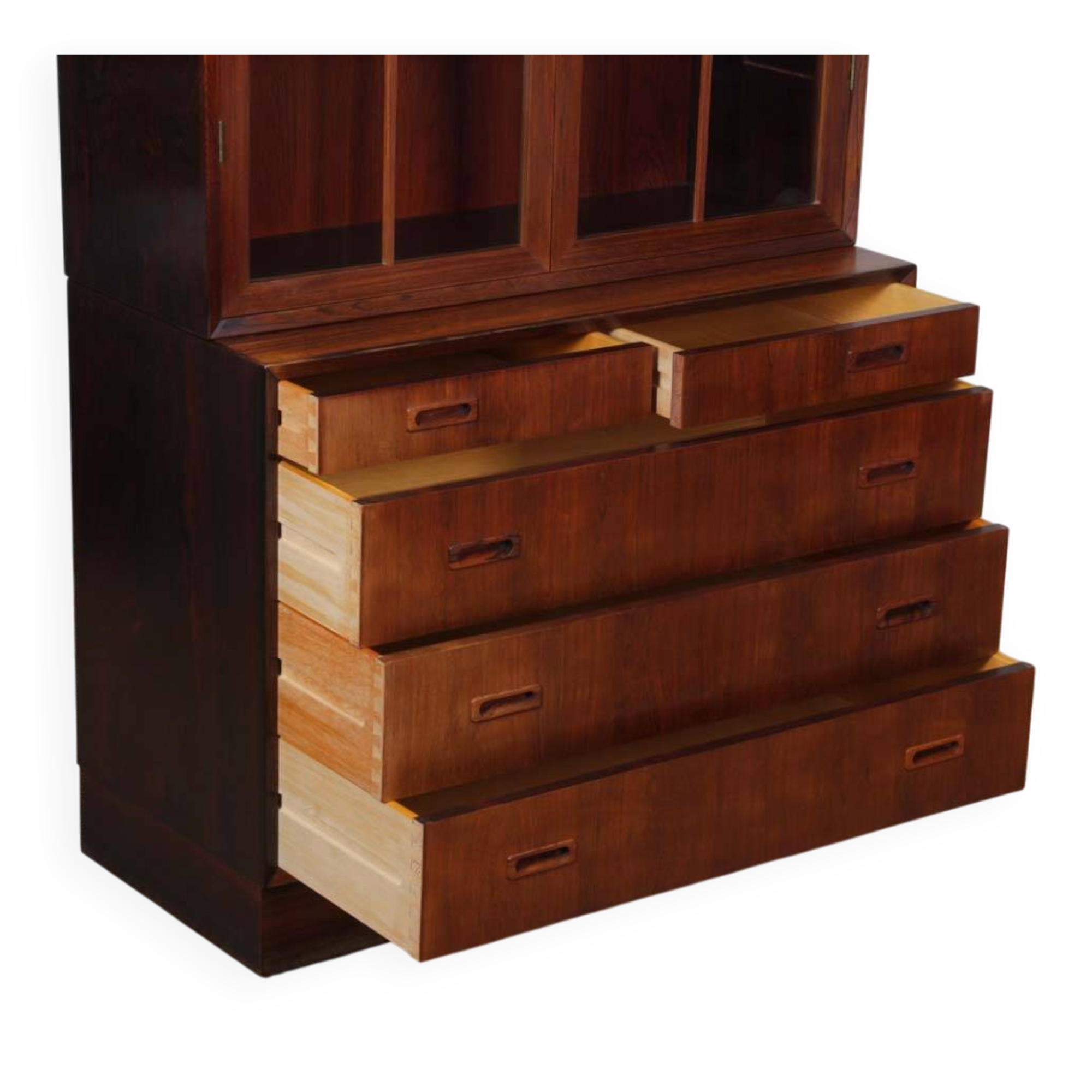 Display cabinet/bookshelf in rosewood by Lyby Mobler, 1960 Reference