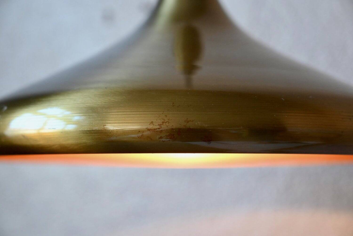 Suspension Space Age brushed brass with copper interior from the 60s-70s.