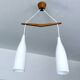 Suspension scandinave du milieu du siècle, verre teck