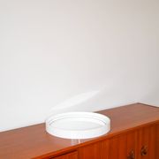 White plexi cap mirror Made in France Registered model, Design, 1970