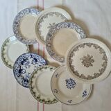 Ensemble d´assiettes plates Terre de fer