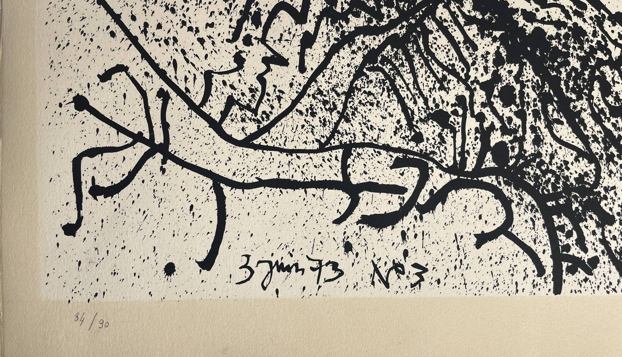 Mario Prassinos, Lithograph Alpilles series 3 dated 1973
