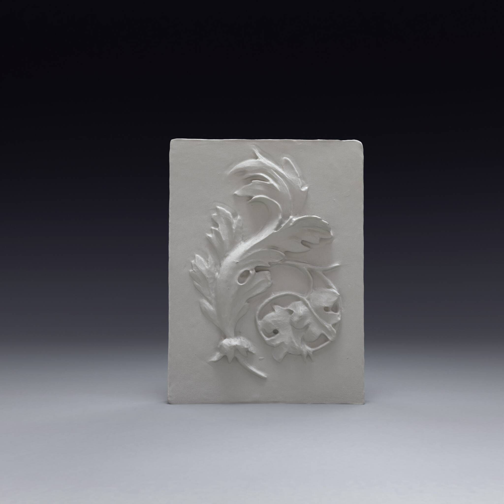 Plaster bas-relief of acanthus leaf – baroque/classical style