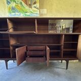 High sideboard or living room teak, vintage 1960s