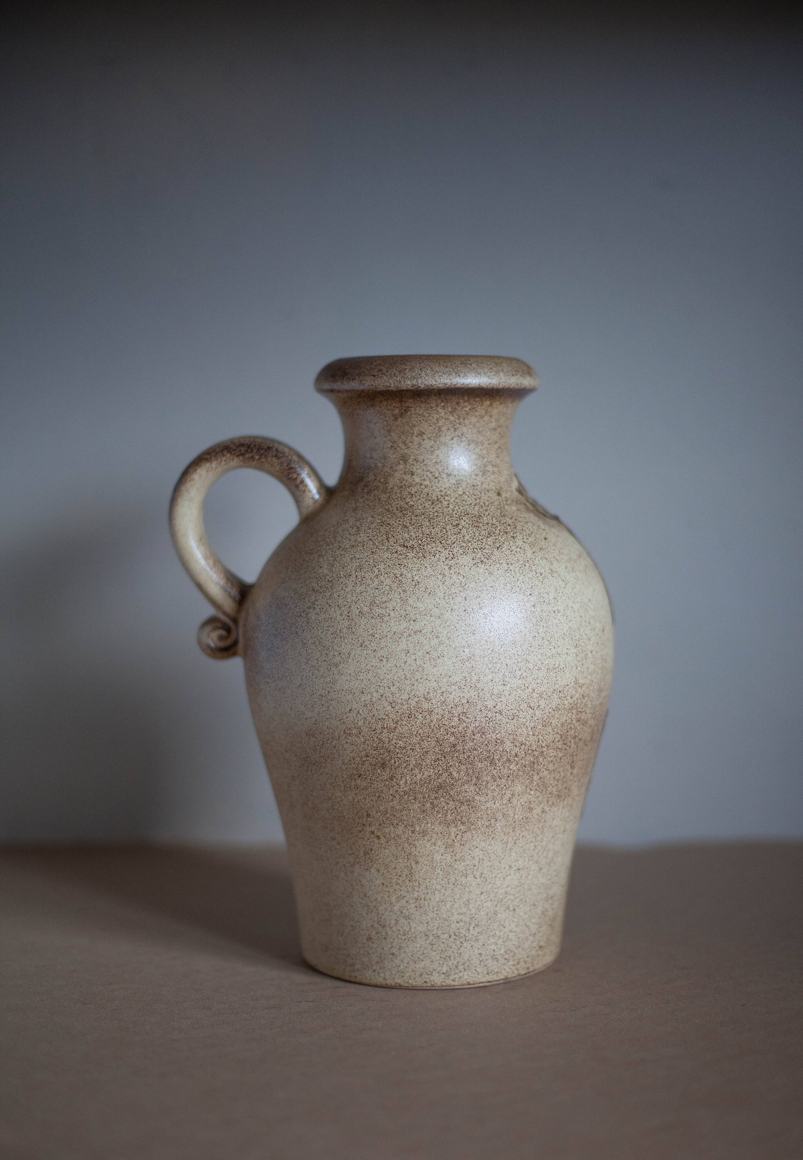 Scheurich ceramic vase Keramik West Germany, decorative vase, flower pot, handle vase, collectio