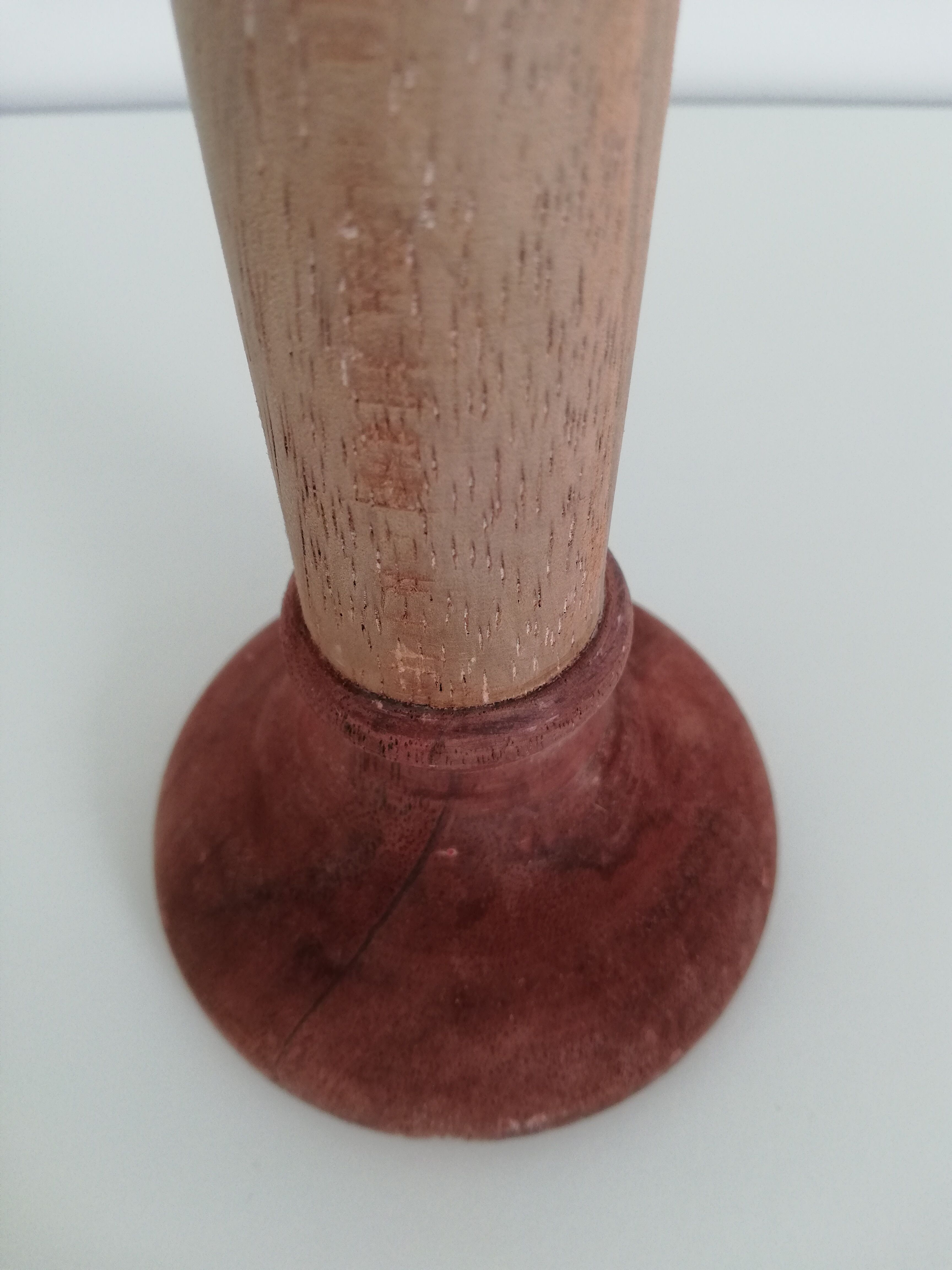 Vintage wooden candle holder