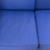 Cassina LC2 3seat Sofa by Charlotte Perriand, Le Corbusier and Pierre Jeanneret in blue fabrics