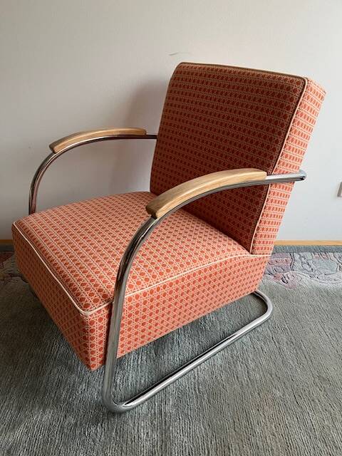 Pair of Mücke-Melder Cantilever Armchairs FN21 Famos, 1940s