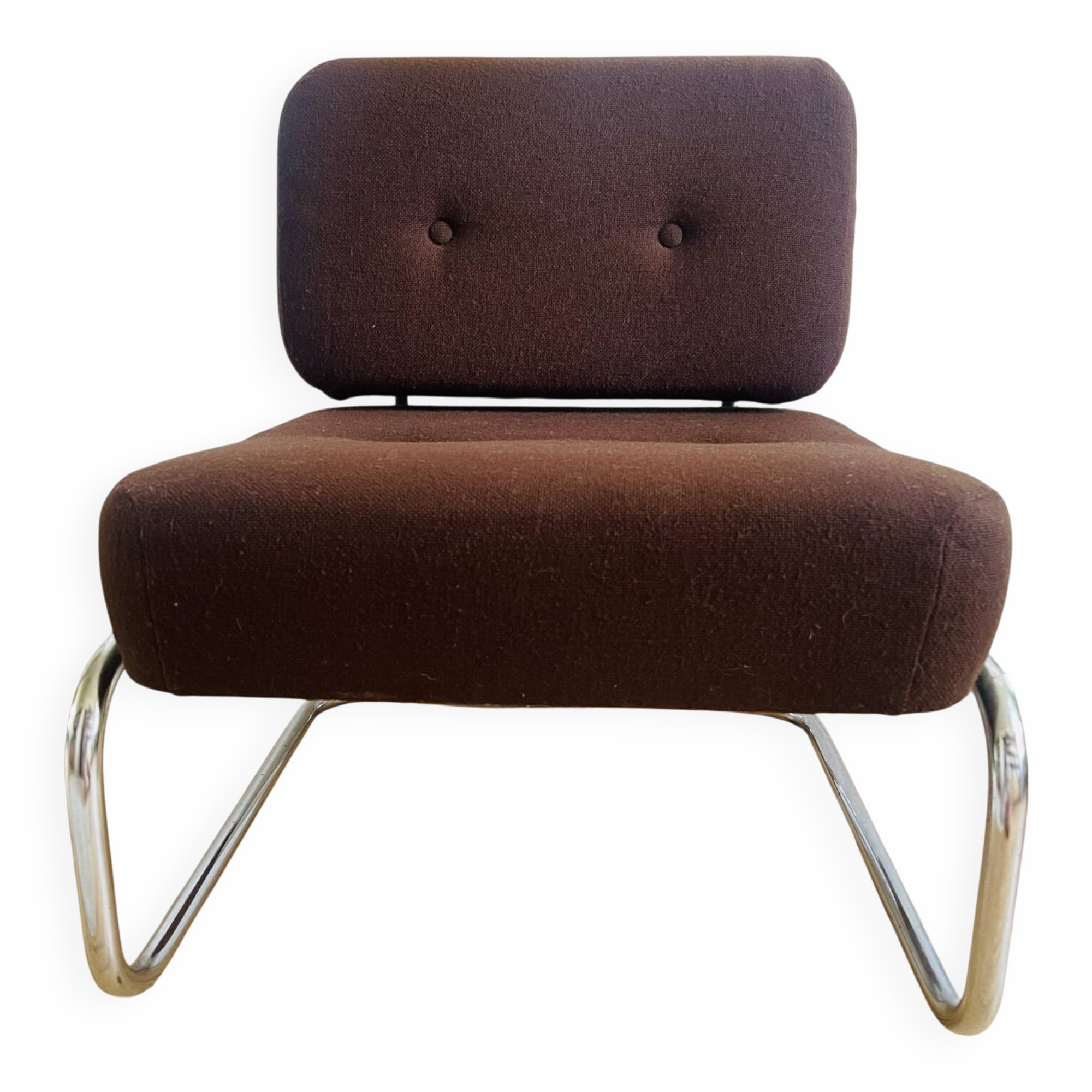 Chauffeuse vintage marron années 70