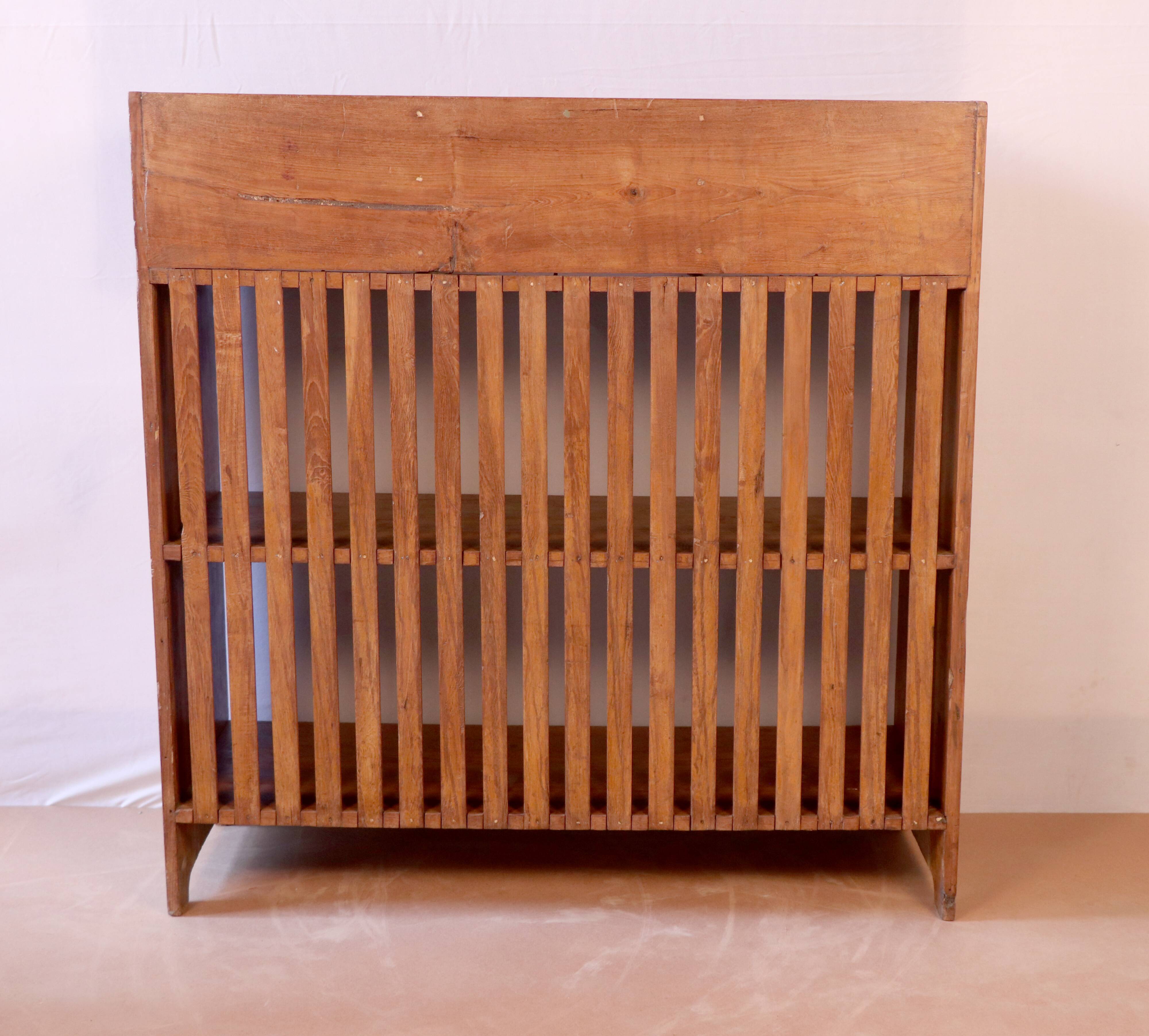 Old Burmese teak administration shelf