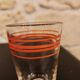 Lot de 10 verres vintage lignes rouges