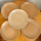 Set of 5 large vintage stoneware dinner plates