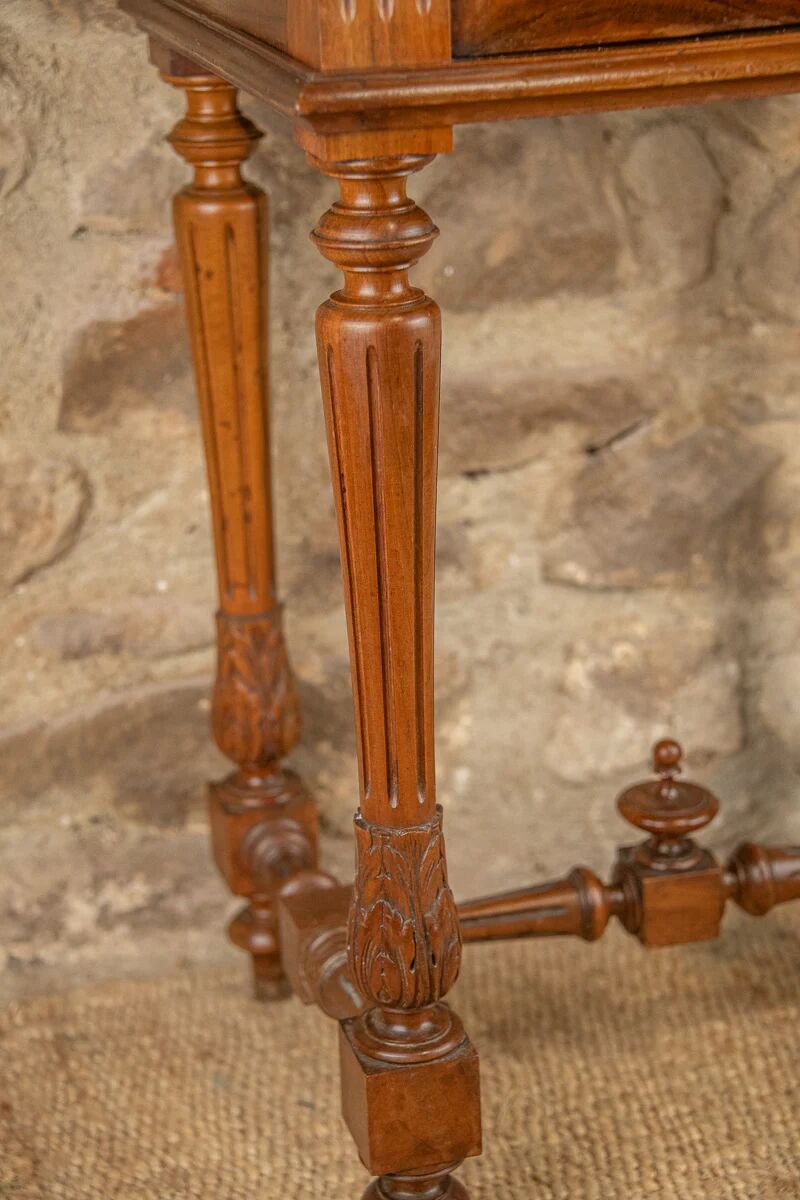 Vanity unit - antique washbasin in wood and marble