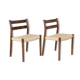 Pair of Niels Møller chairs #84 Danish 1970s vintage