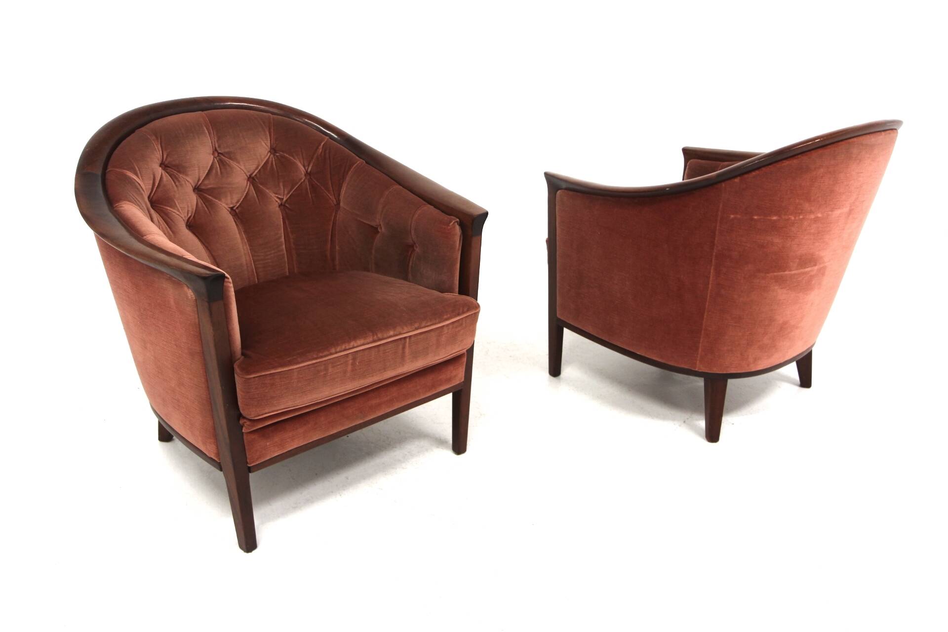 Set of 2 "Fabiola" velvet armchairs, Bröderna Andersson, Sweden, 1960