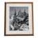Framed old photo of a mountain landscape.