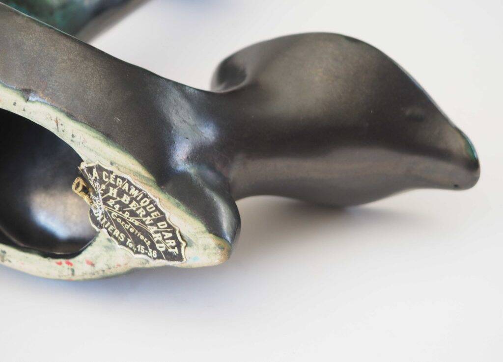 Pair of ceramic candlesticks 1950