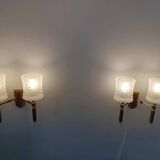Pair of maison lunel paris france wall lights with 2 lights