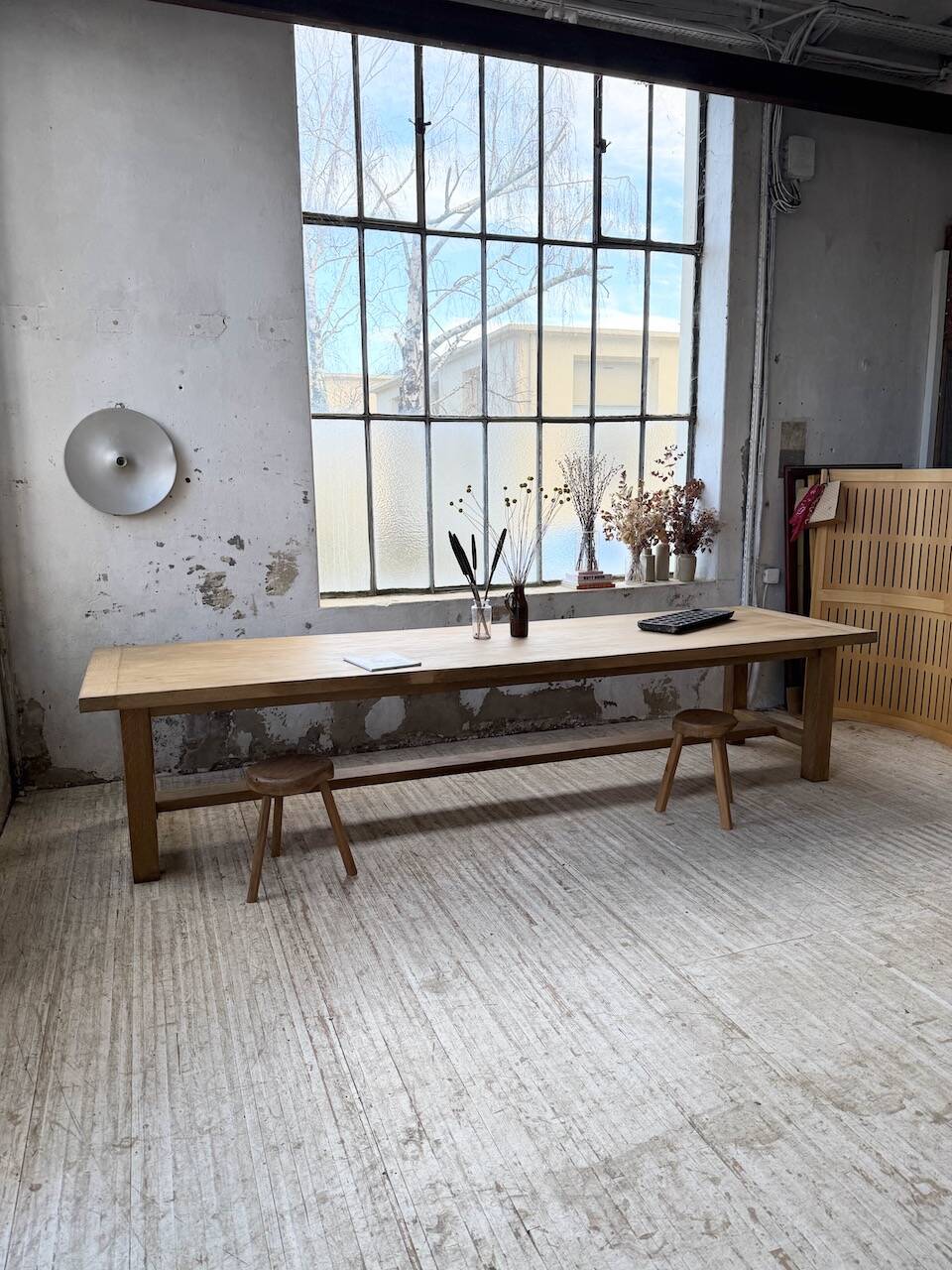 XXL solid oak farmhouse table 3.5m