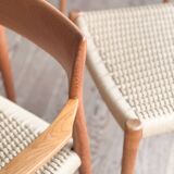 Chaises danoises en teck Mid-Century par Niels O. Møller # 77 & 57 Set de 8