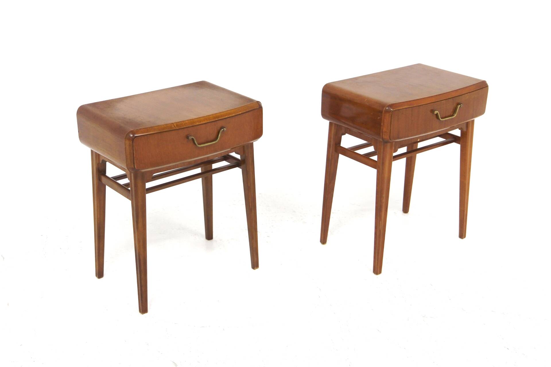 Set of two mahogany bedside tables by Axel Larsson, Sweden, 1960