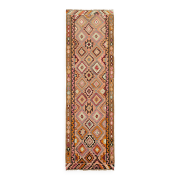 Kilim Herki vintage turc tissé à la main 103 cm x 316 cm