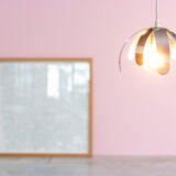 Chromium modernist ceiling light around 1970 France