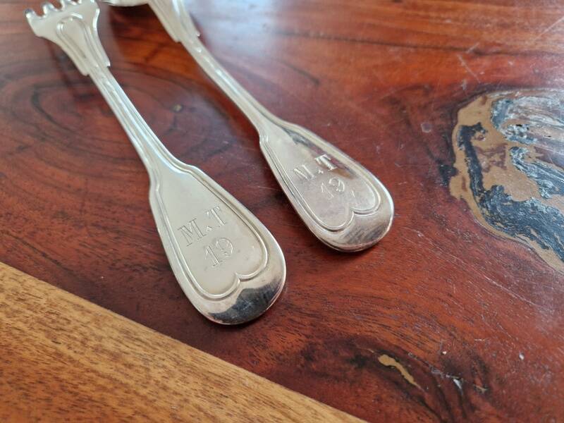 ZD and Co - Chinon model tableware in silver-plated metal