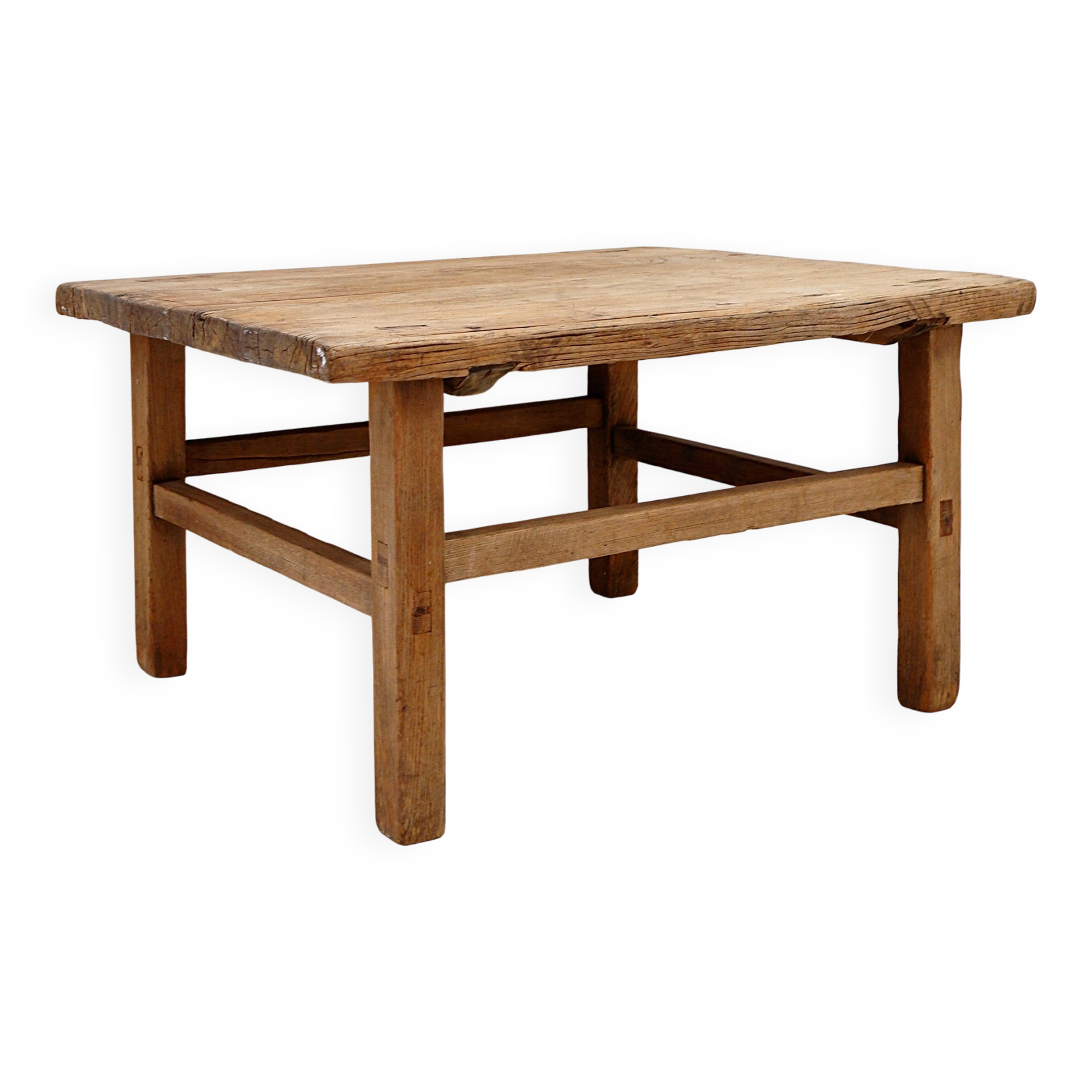 Brutalist coffee table in solid wood