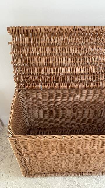 Vintage Rattan Chest Basket
