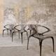 4 chairs Ava bridge design Roche Bobois