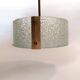 Vestibule pendant lamp in gilded brass and granite glass 1950 with two lights