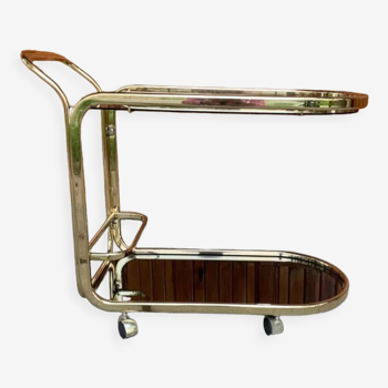 Regency brass 2-tier bar cart, 1960s