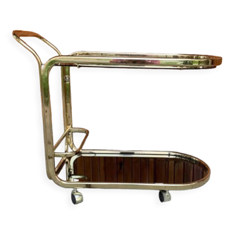 Regency brass 2-tier bar cart, 1960s