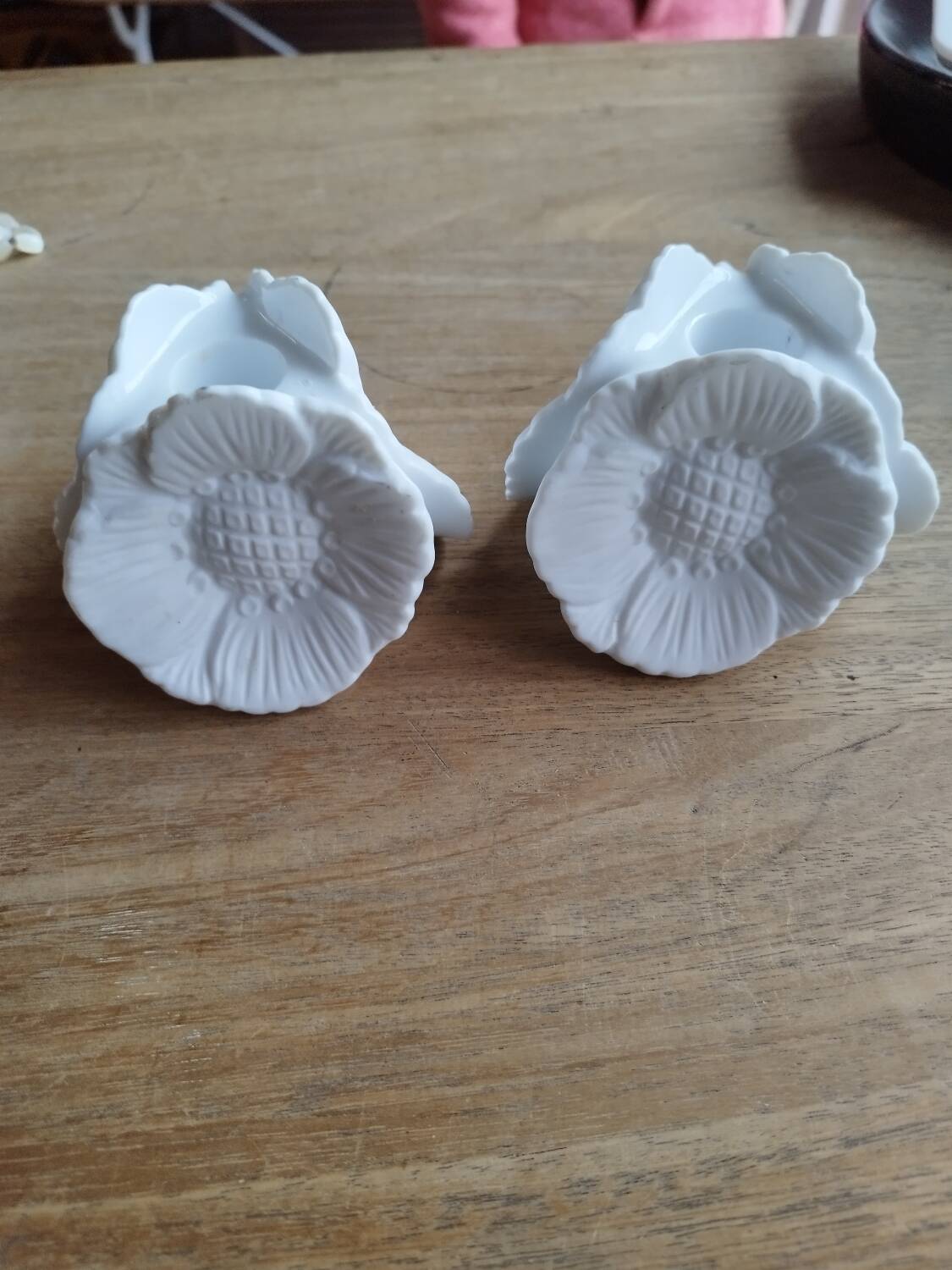 Pair of Limoges porcelain candlesticks