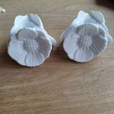 Pair of Limoges porcelain candlesticks