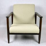 Beige boucle armchair , 1970s