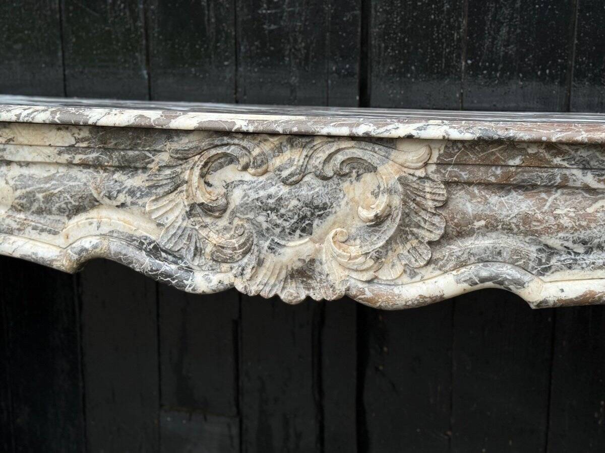 Regency Fireplace in Grey Ardennes Marble, 18th Century