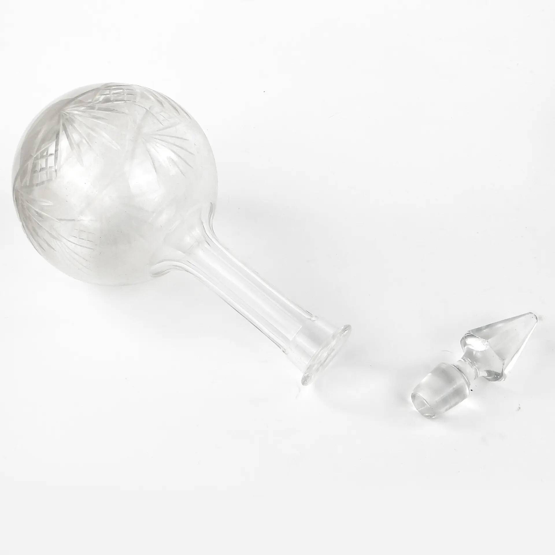 Art Deco carafe, crystal, Sweden, 1950s